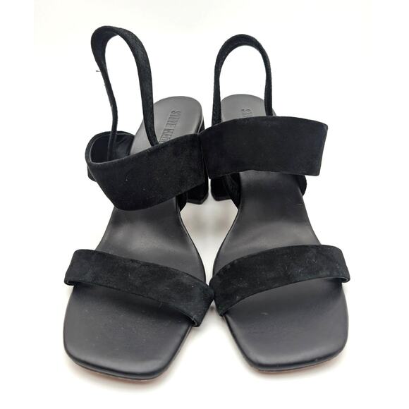 Steve Madden Marbell Slingback Block Heel Sandal Women's Black Size US10M EU40.5 - Picture 2 of 13